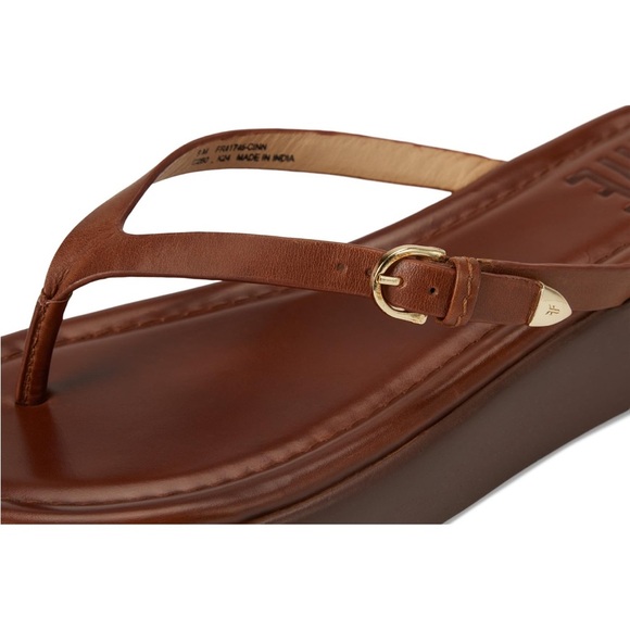 FRYE Maya Buckle Thong Sandals,  Cinnamon Brown, NIB, Size 9 - Picture 6 of 9